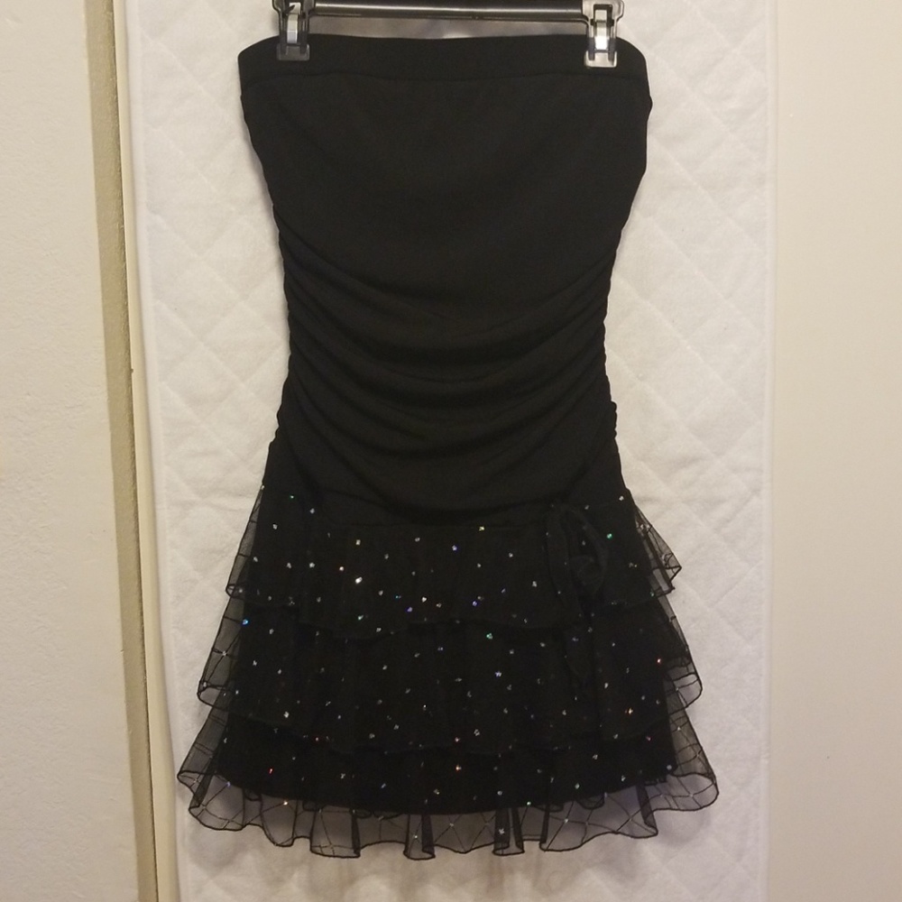 NWOT Byer Too! Little Black Sparkle Dress szL